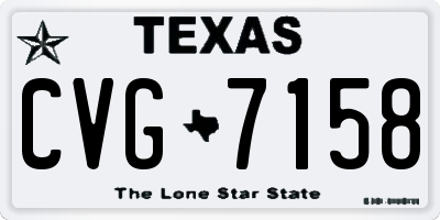 TX license plate CVG7158