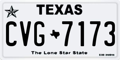 TX license plate CVG7173