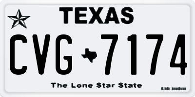 TX license plate CVG7174
