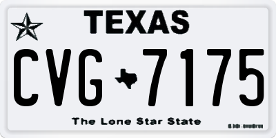 TX license plate CVG7175