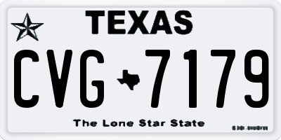 TX license plate CVG7179