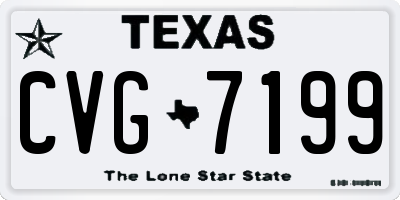 TX license plate CVG7199