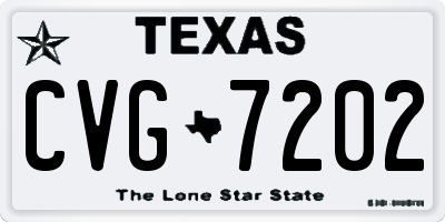 TX license plate CVG7202