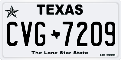 TX license plate CVG7209