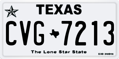 TX license plate CVG7213