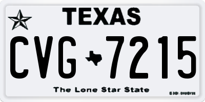 TX license plate CVG7215