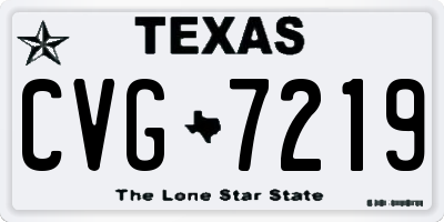 TX license plate CVG7219