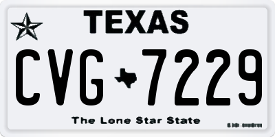 TX license plate CVG7229