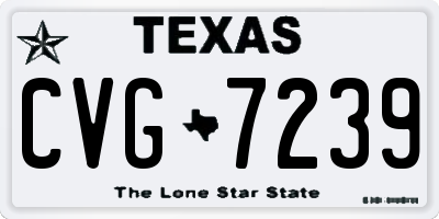 TX license plate CVG7239