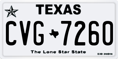 TX license plate CVG7260
