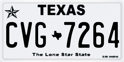 TX license plate CVG7264