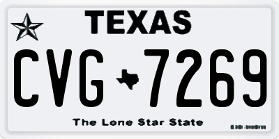TX license plate CVG7269