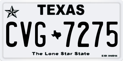 TX license plate CVG7275