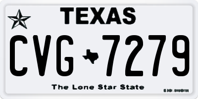 TX license plate CVG7279