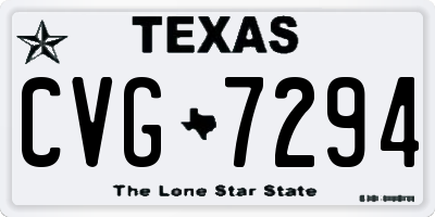 TX license plate CVG7294