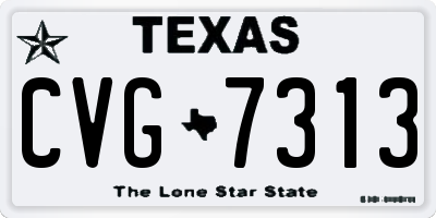 TX license plate CVG7313