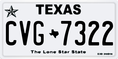 TX license plate CVG7322