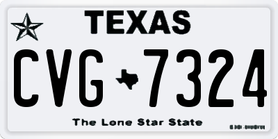 TX license plate CVG7324