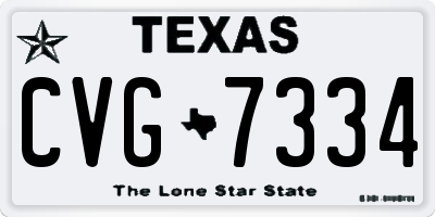 TX license plate CVG7334
