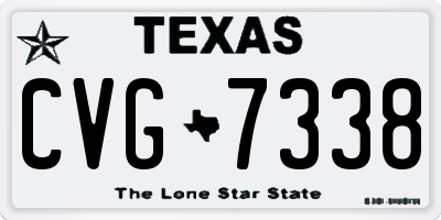 TX license plate CVG7338