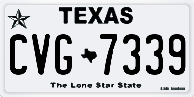 TX license plate CVG7339