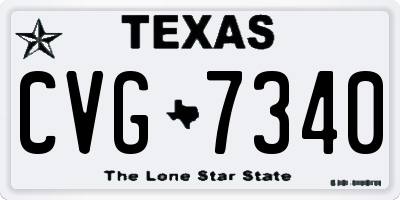 TX license plate CVG7340