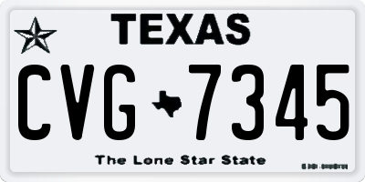 TX license plate CVG7345