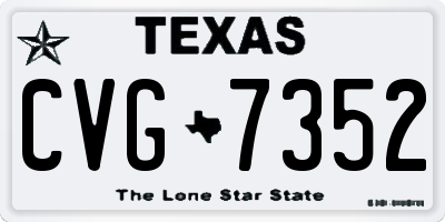 TX license plate CVG7352