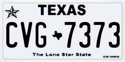 TX license plate CVG7373