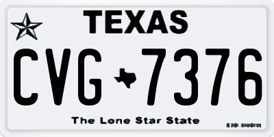TX license plate CVG7376