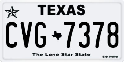 TX license plate CVG7378
