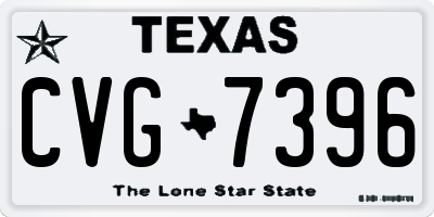 TX license plate CVG7396