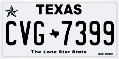 TX license plate CVG7399