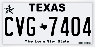 TX license plate CVG7404