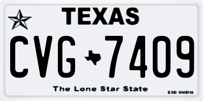 TX license plate CVG7409
