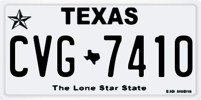 TX license plate CVG7410