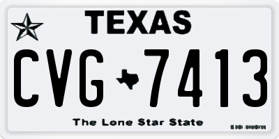 TX license plate CVG7413