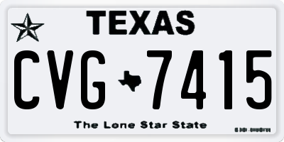TX license plate CVG7415