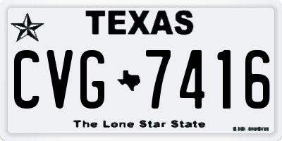 TX license plate CVG7416