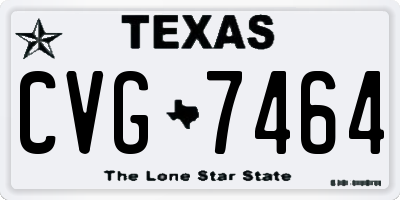 TX license plate CVG7464