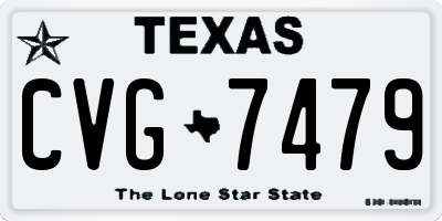 TX license plate CVG7479