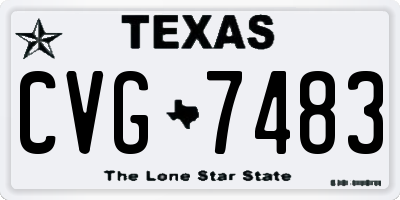 TX license plate CVG7483