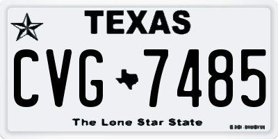 TX license plate CVG7485