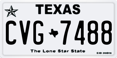 TX license plate CVG7488