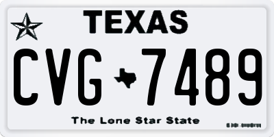 TX license plate CVG7489