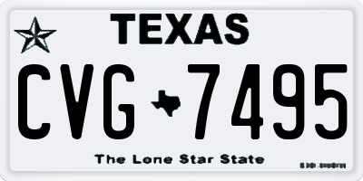 TX license plate CVG7495