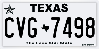TX license plate CVG7498