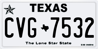 TX license plate CVG7532