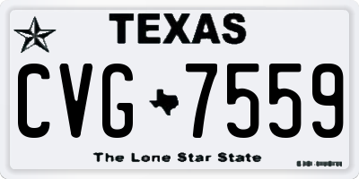 TX license plate CVG7559