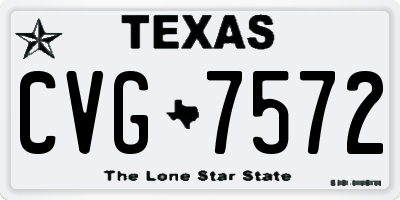 TX license plate CVG7572